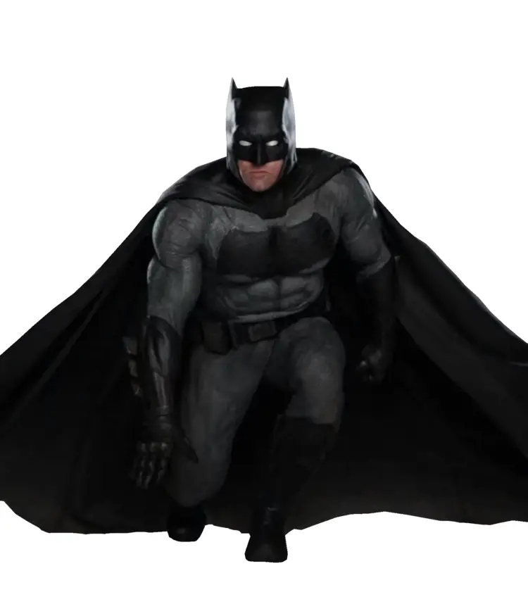 Batman Kneeling in Black Suit