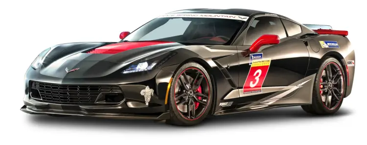 Black Sports Car with Racing Number 3