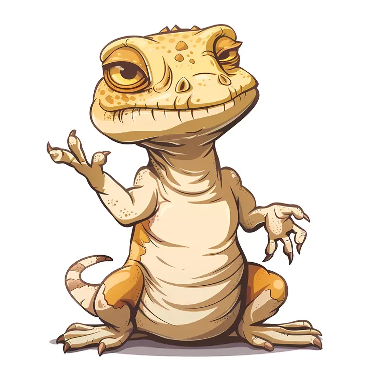 Friendly Cartoon Lizard
