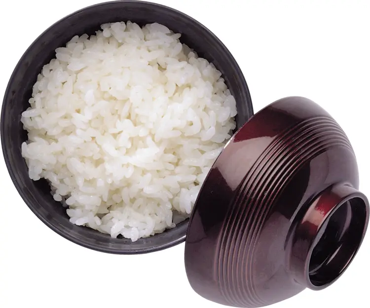 Bowl of Steamed White Rice with Lid