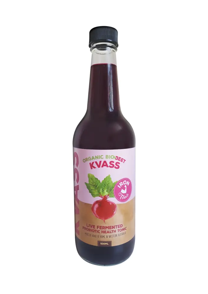 Organic BioBeet Kvass in a Bottle