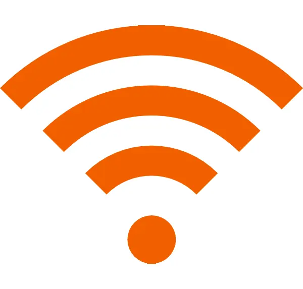 Orange WiFi Signal Icon