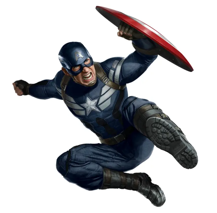 Captain America Jumping with Shield