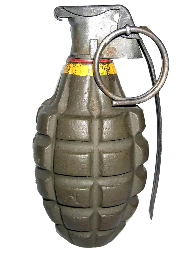 Green Grenade with Yellow Band