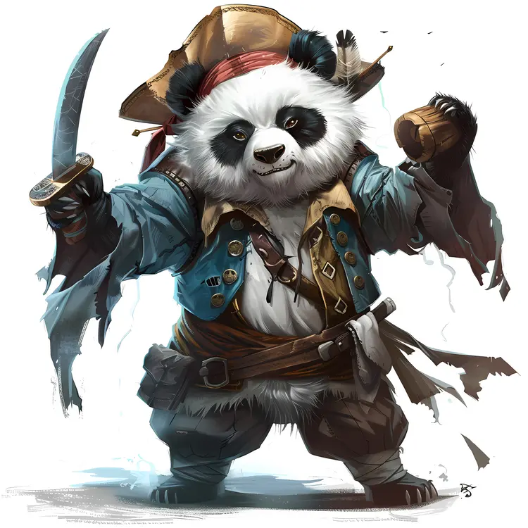 Pirate Panda with Sword