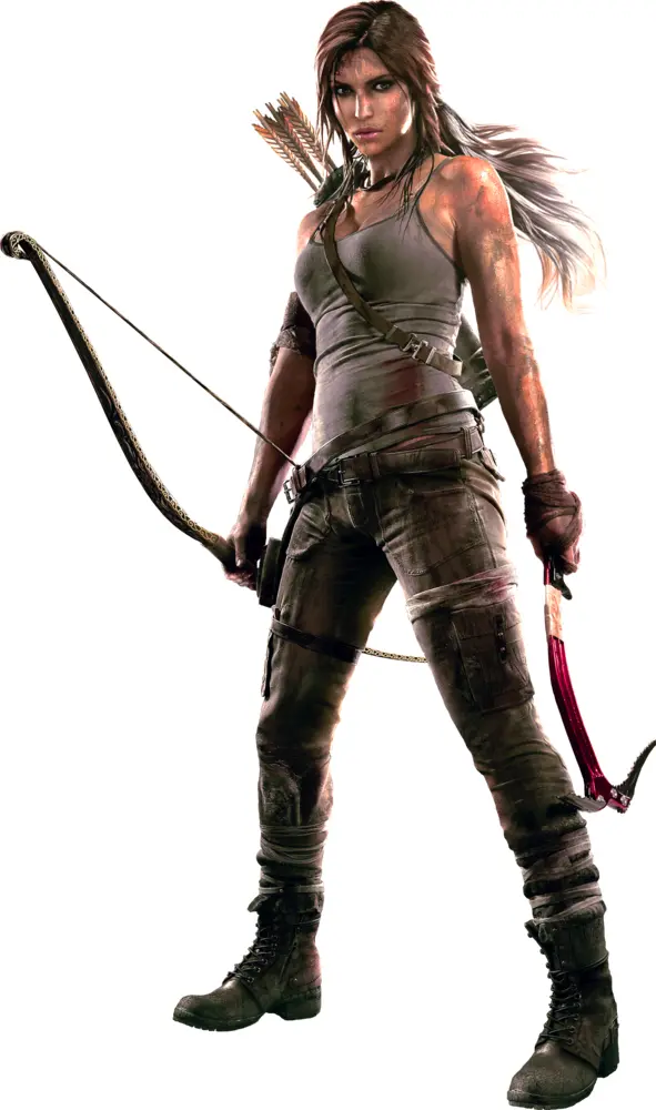 Female Character Standing with Bow