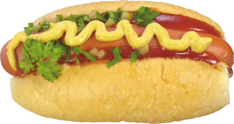 Classic Hot Dog with Mustard and Ketchup