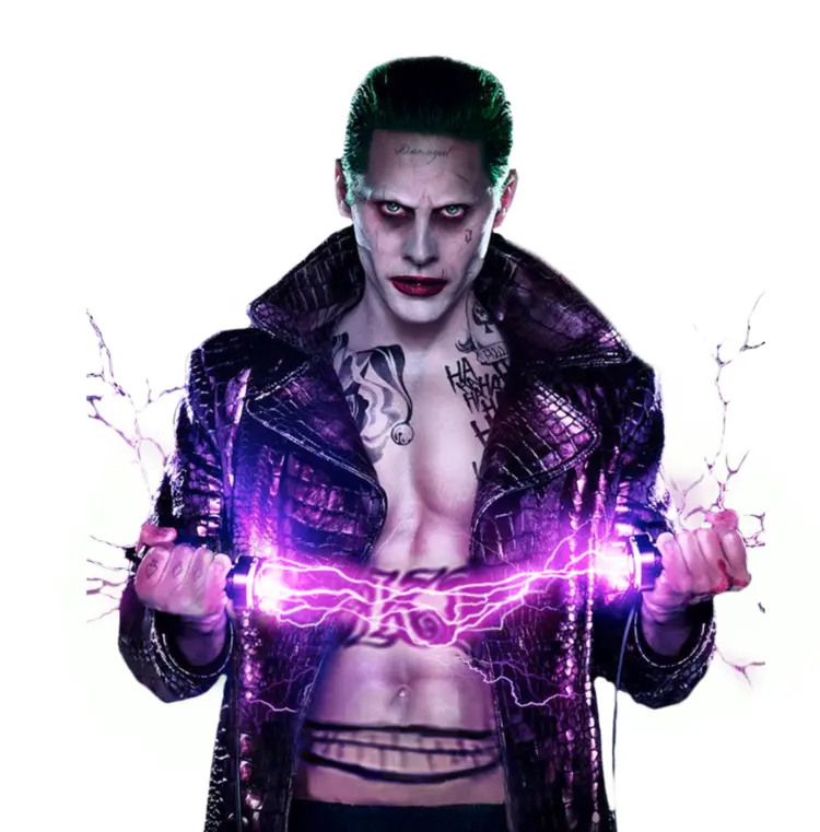 Joker Holding Electric Rods