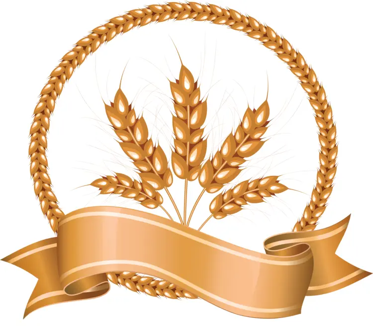Golden Wheat Stalks with Ribbon