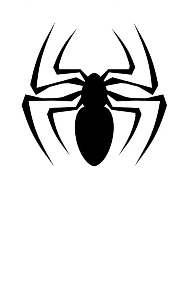 Spider Silhouette with Eight Legs