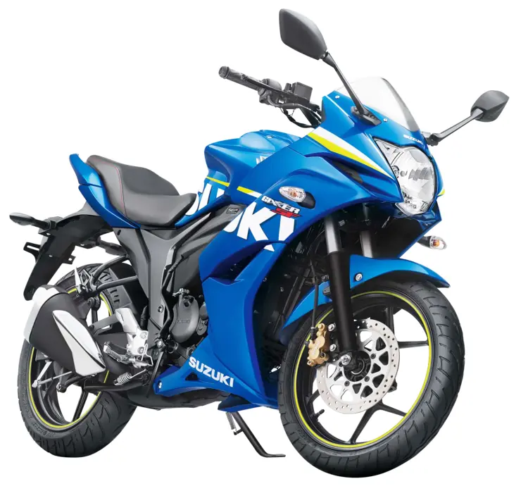 Blue Suzuki Motorcycle