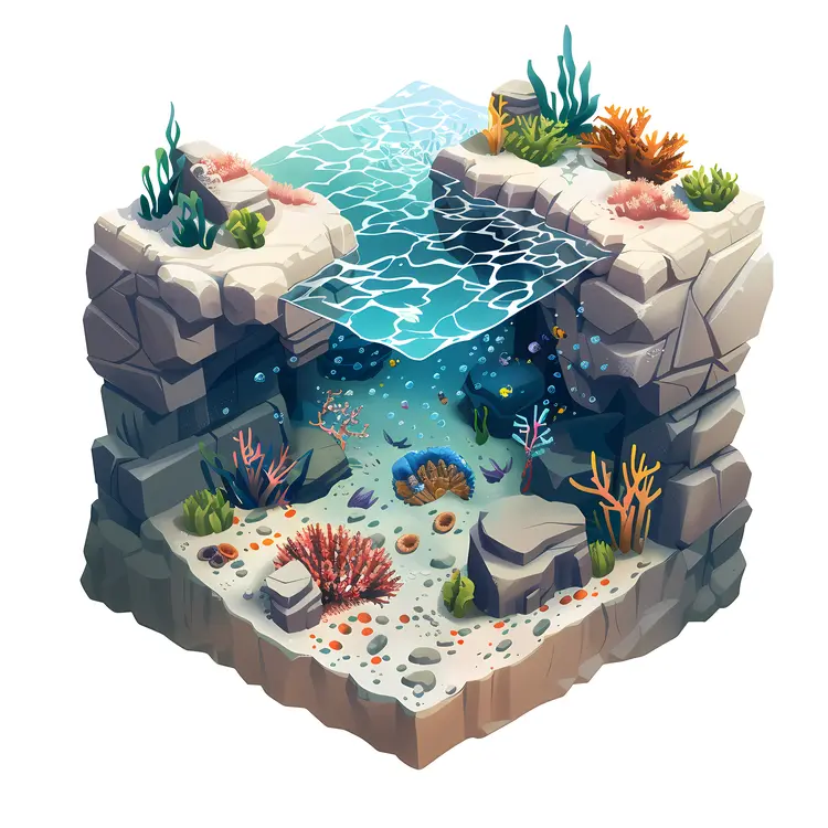 3D Coral Reef Scene