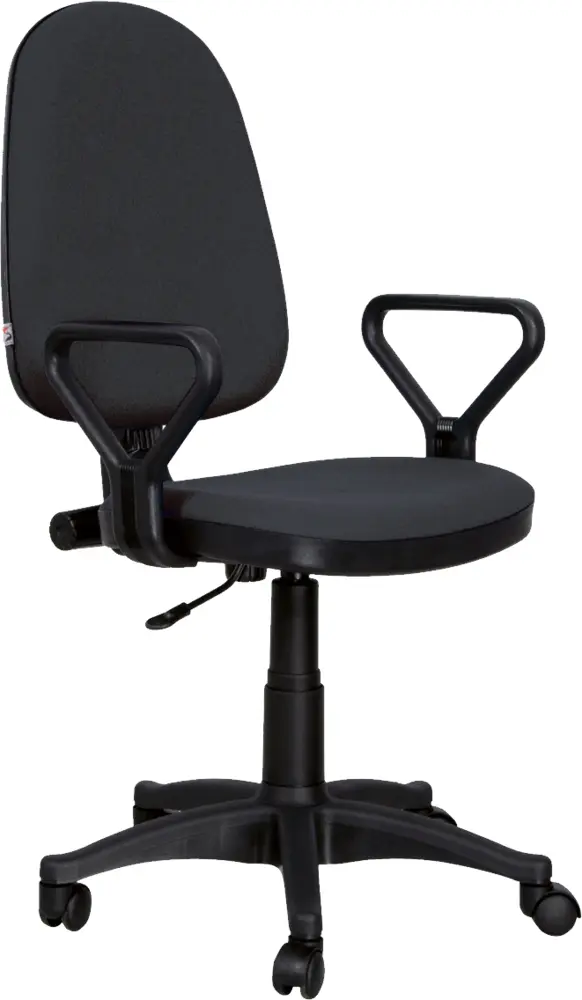 Black Office Chair with Armrests