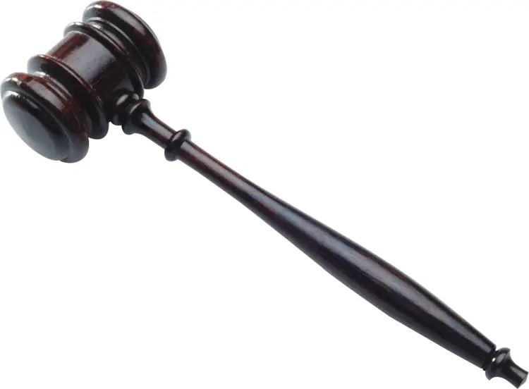 Dark Wooden Gavel for Legal Proceedings