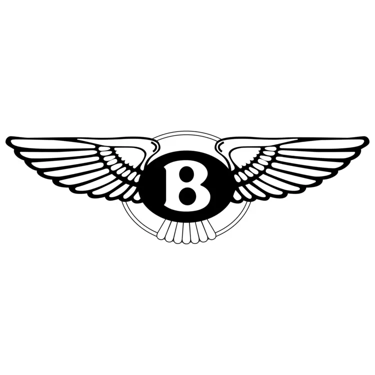 Black and White Bentley Logo