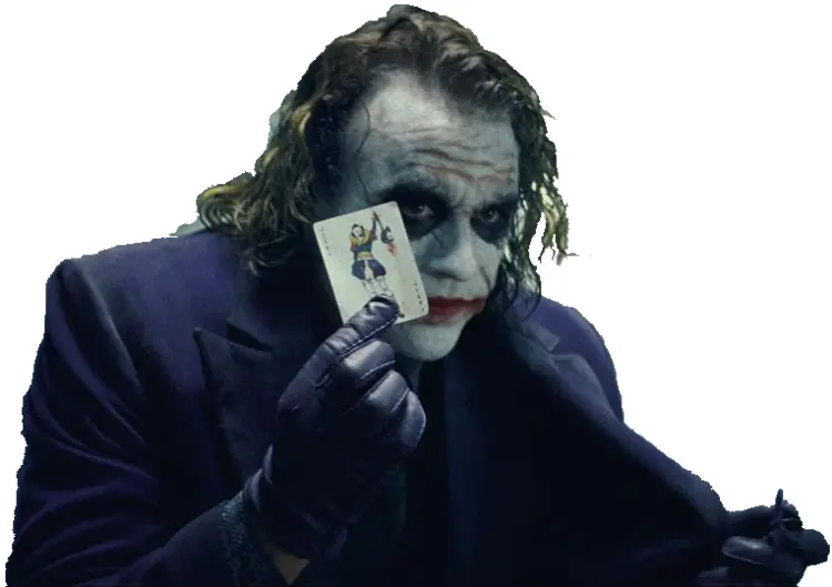Joker Holding a Joker Card