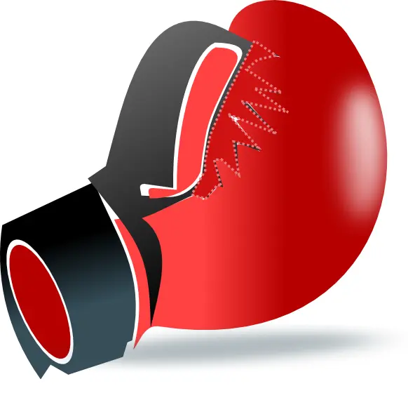 Illustrated Red Boxing Glove