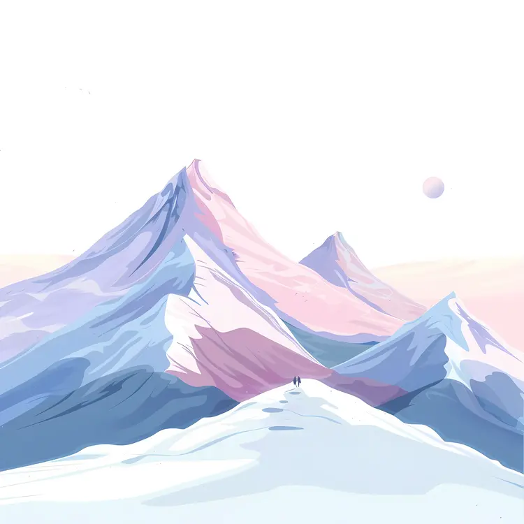 Beautiful Snowy Mountain Landscape
