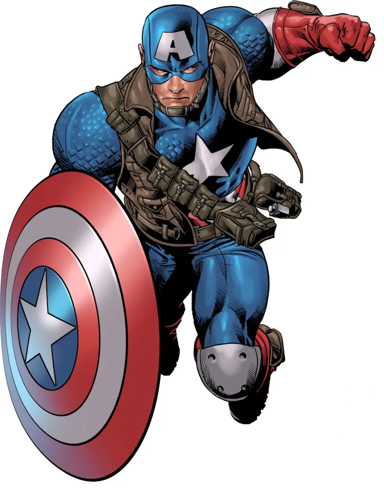 Captain America in Classic Comic Style