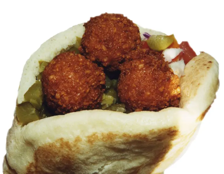 Falafel Pita Wrap with Vegetables