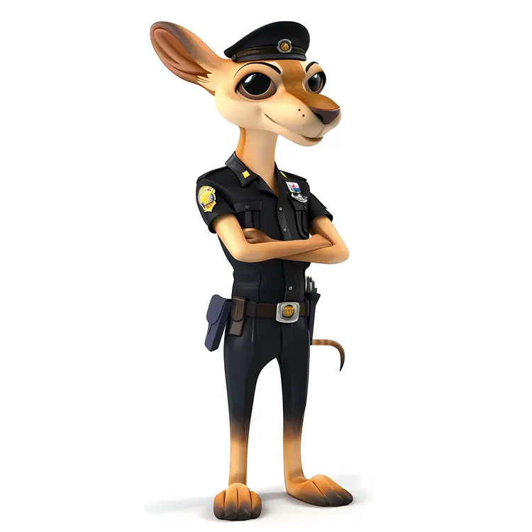 Mouse Officer in Police Uniform