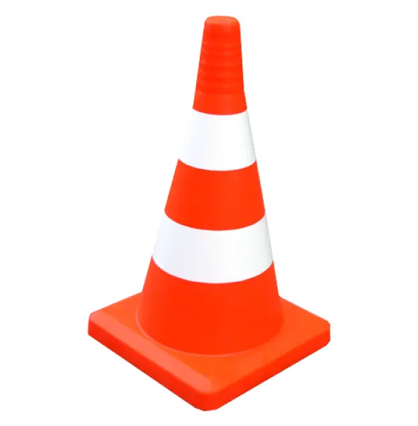 Orange and White Traffic Cone for Road Safety