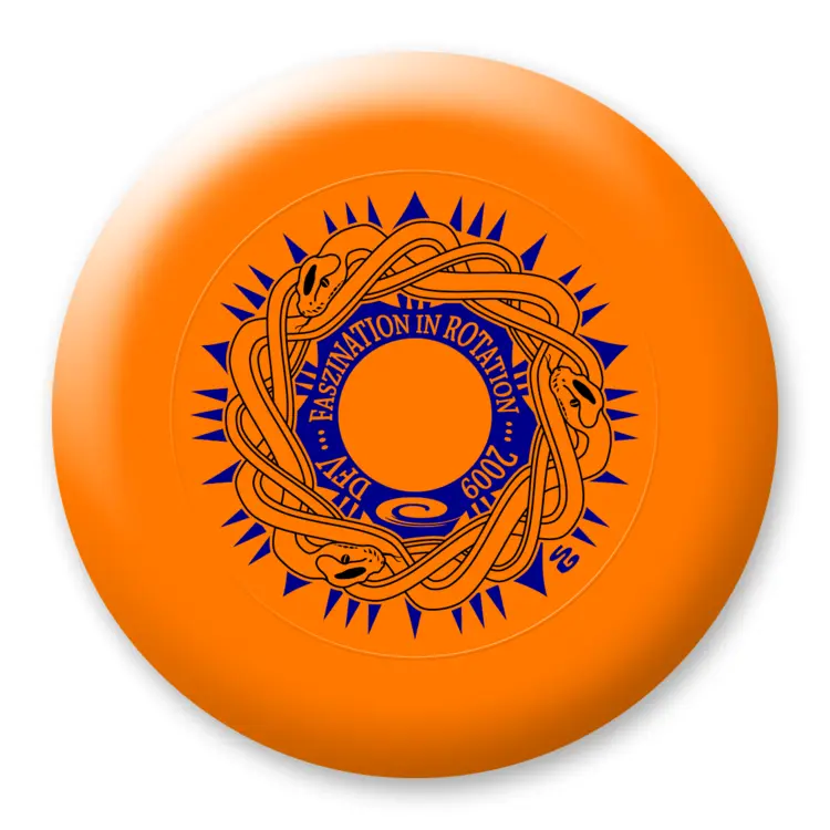 Orange Frisbee with Cool Design