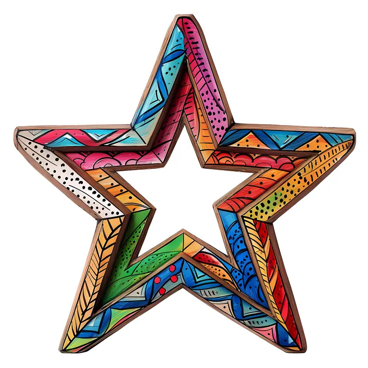 Colorful Geometric Star Art