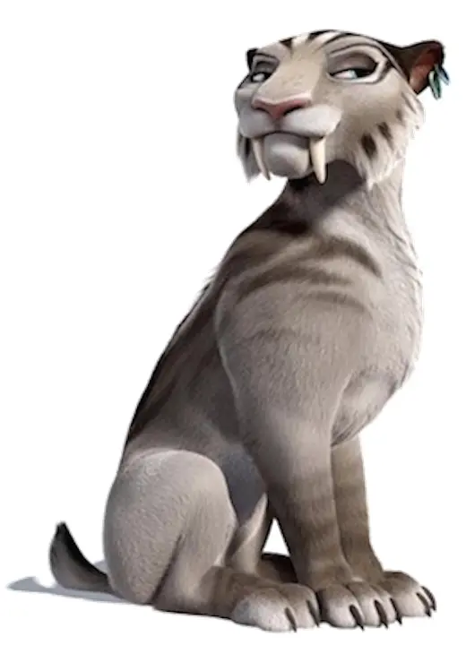 Animated Saber-toothed Tiger Character