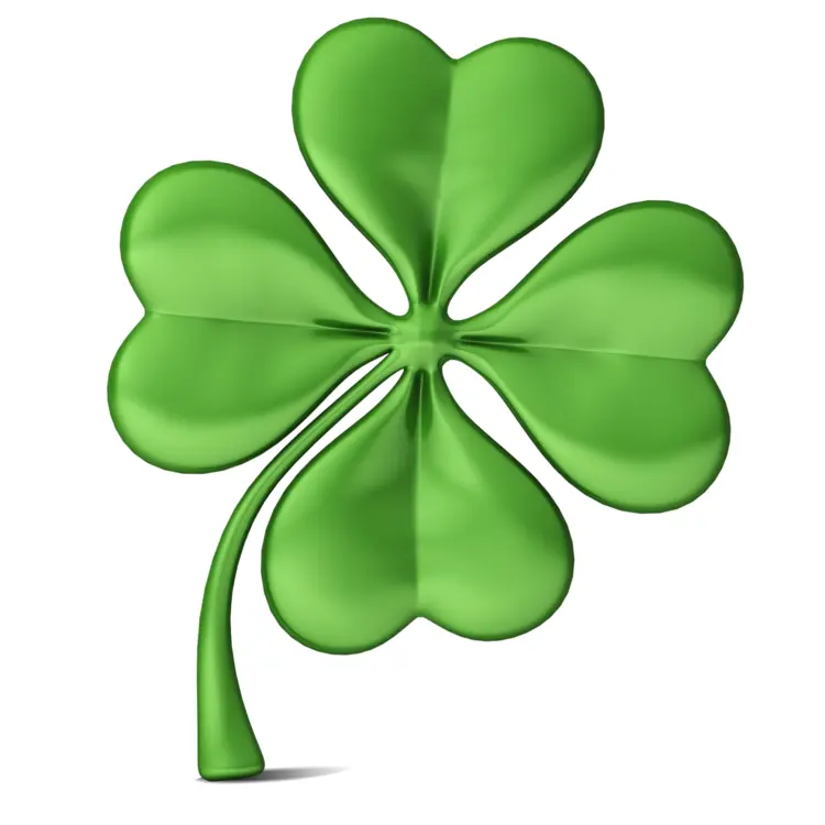 Lucky Green Four-Leaf Clover