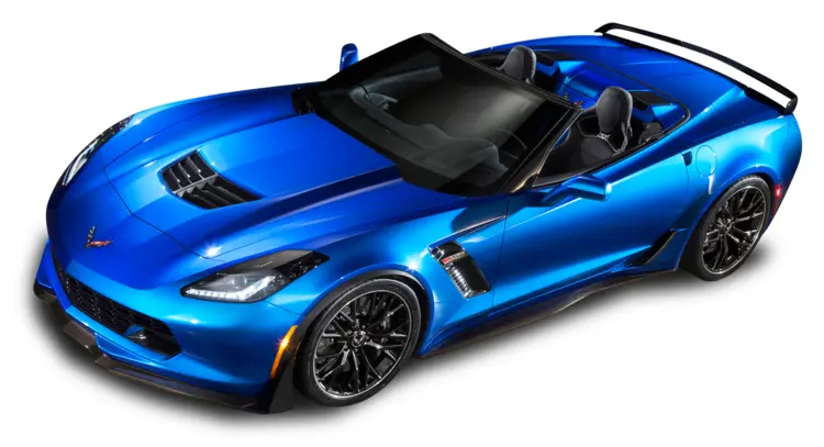 Blue Chevrolet Corvette Convertible