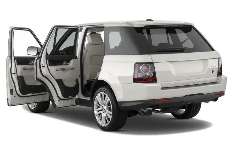 White Range Rover with Open Doors