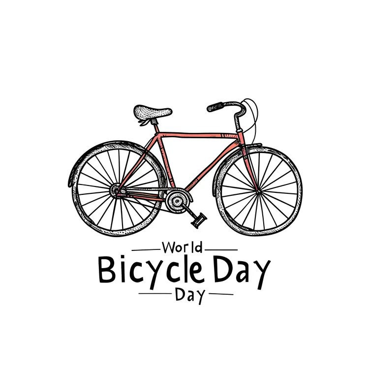 Red Bicycle for World Bicycle Day