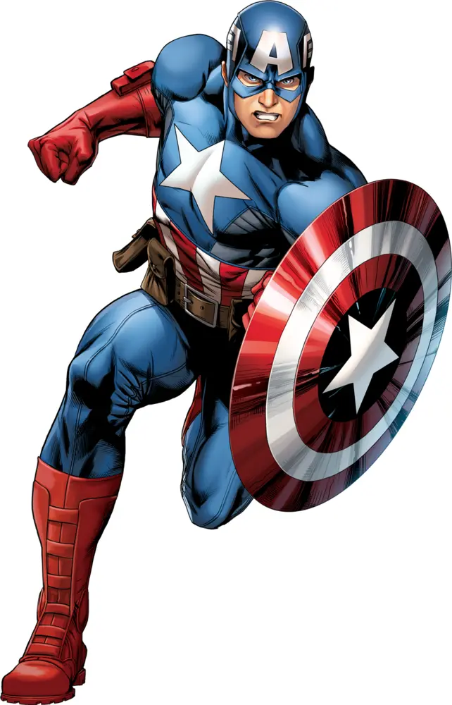 Captain America Running with Shield