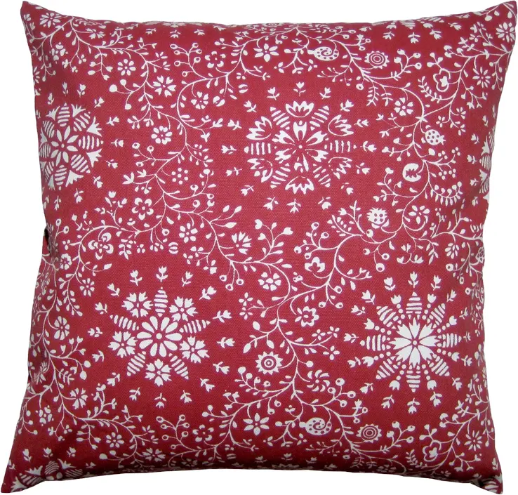 Red Patterned Pillow for Home Decor