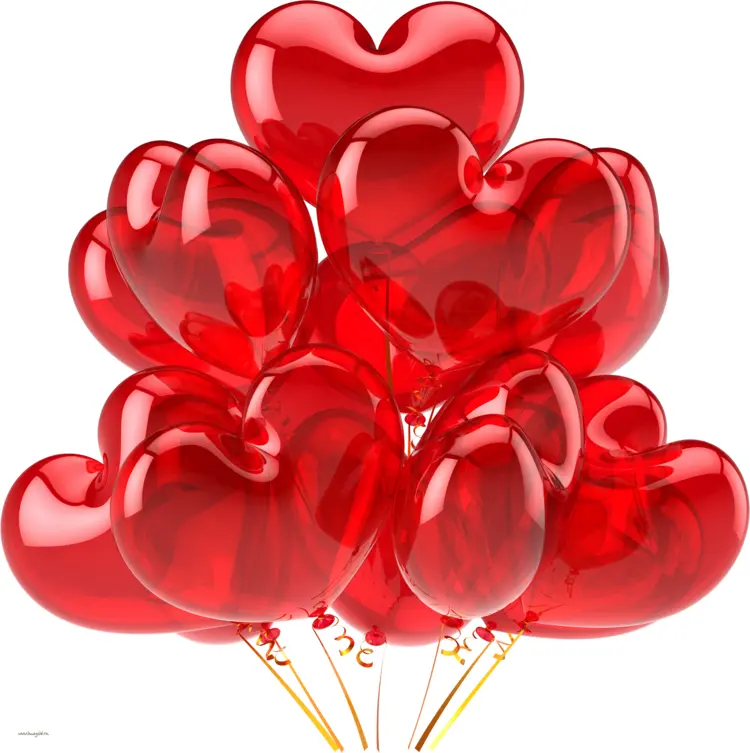 Red Heart-Shaped Balloons