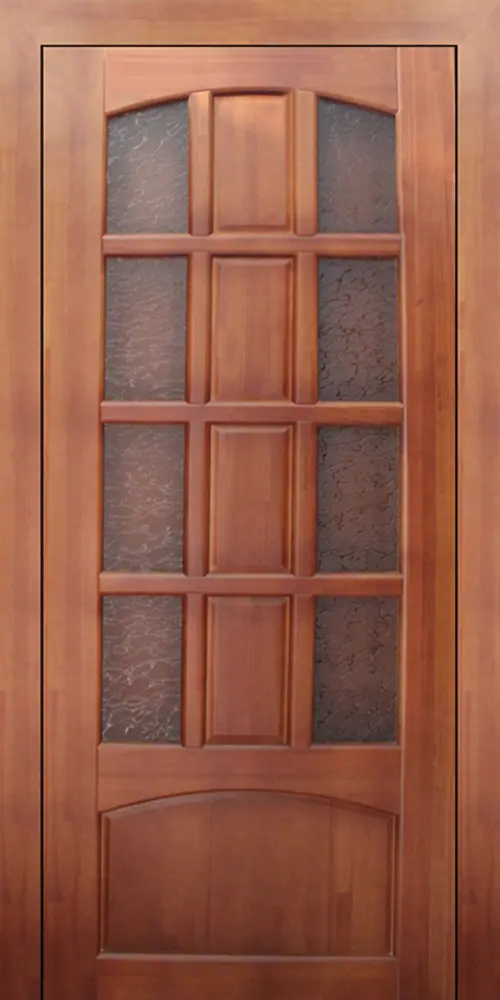 Wooden Door with Glass Panels