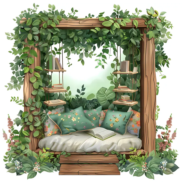 Nature-Inspired Reading Nook