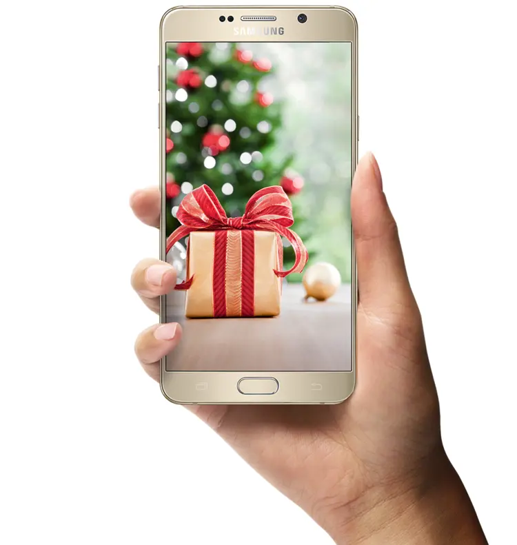 Smartphone with Christmas Gift