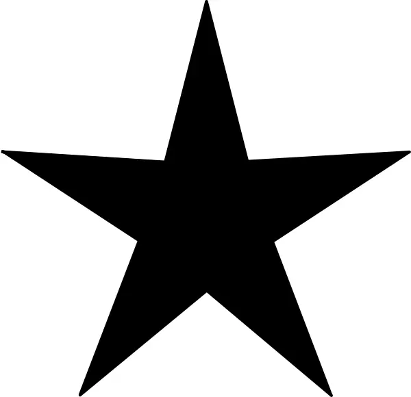 Black Star Shape Symbol