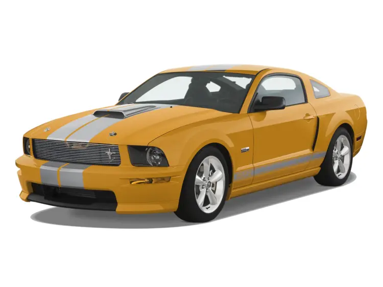 Yellow Mustang Sports Car