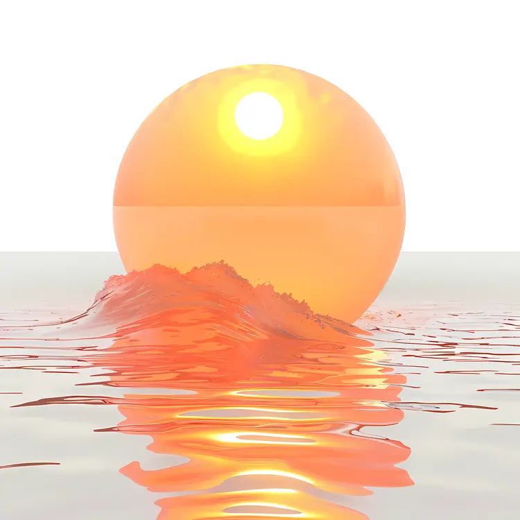 Beautiful Sunset Over Water