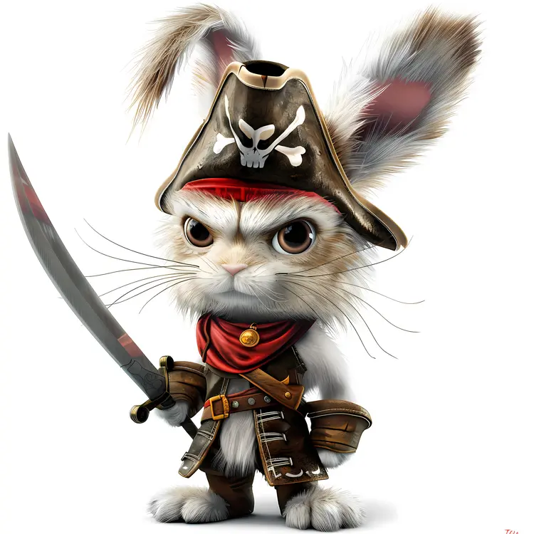 Pirate Rabbit with Sword