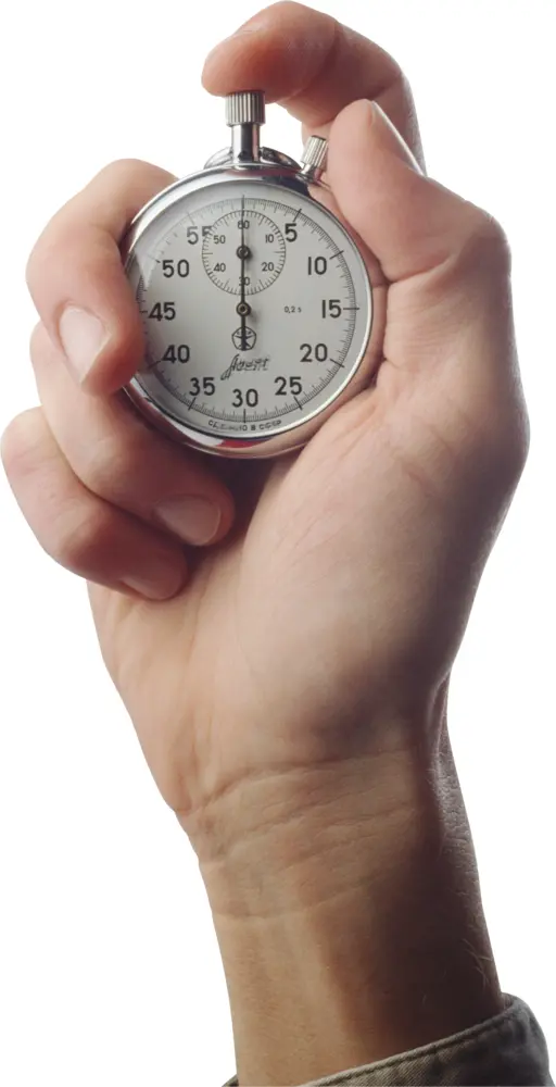 Hand Holding Stopwatch for Time Measurement