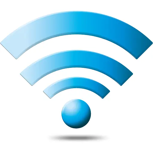 3D Blue WiFi Symbol for Connectivity