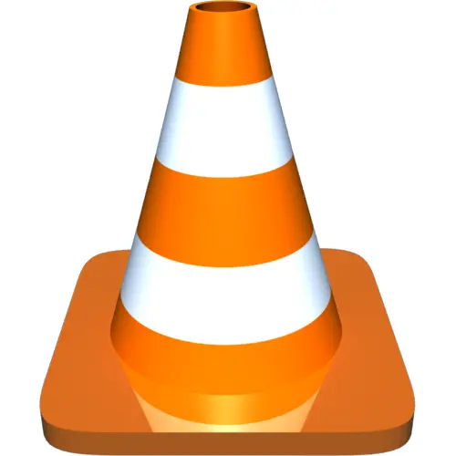 Orange Traffic Cone with Base