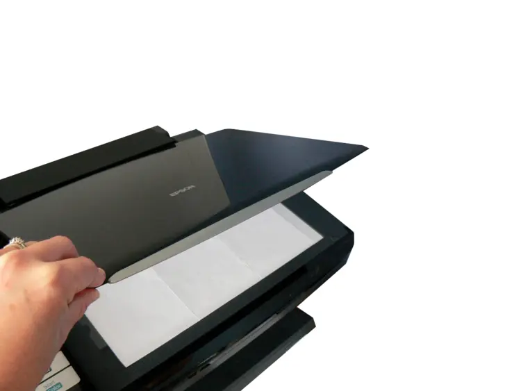 Hand Opening a Scanner