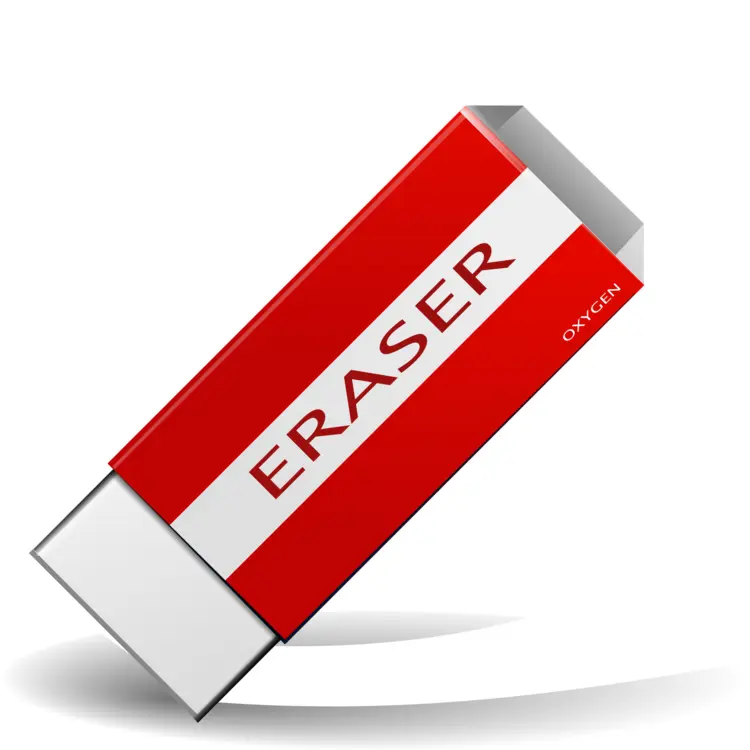 Red and White Eraser
