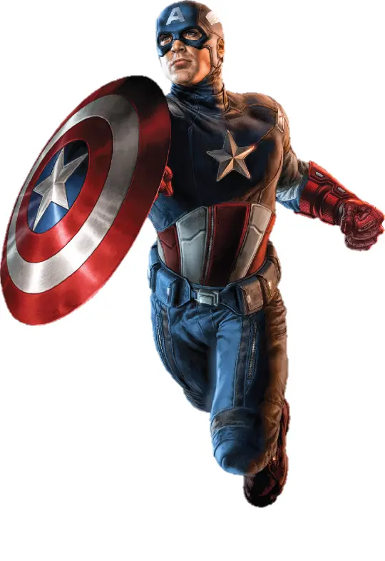 Captain America Charging with Shield