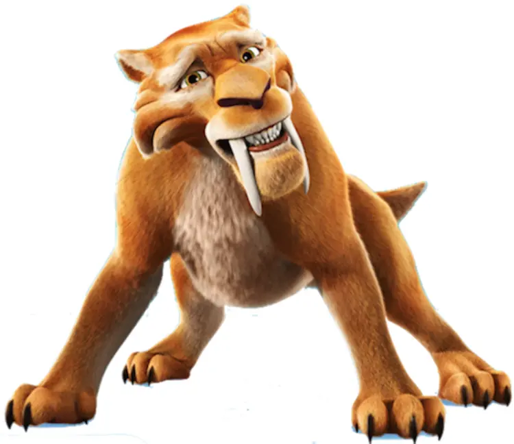 Animated Saber-toothed Tiger Character